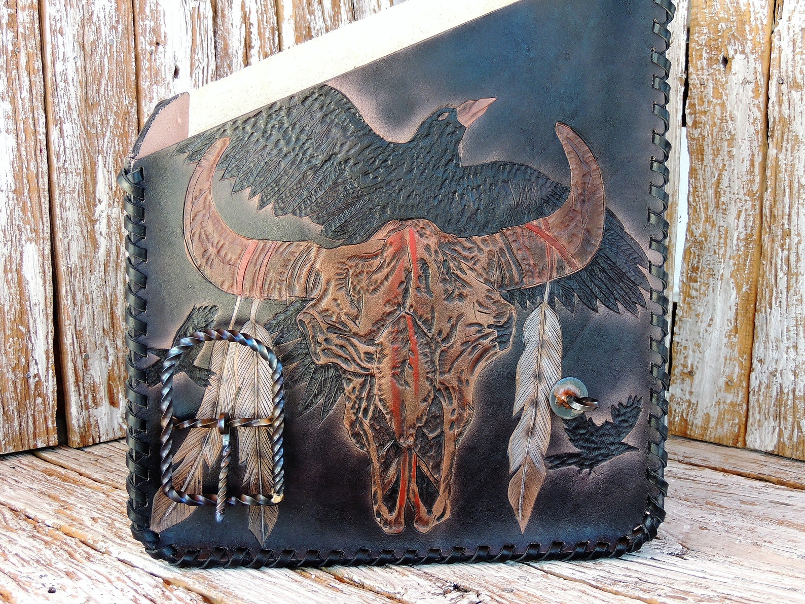 Carved Custom Leather Motorcycle Saddlebags / Motorcycle Etsy