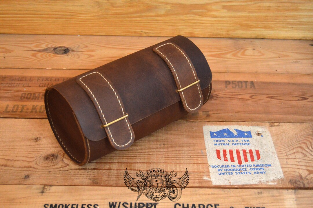Leather Motorcycle Tool Bag / Leather Bag for Motorcycle Tools