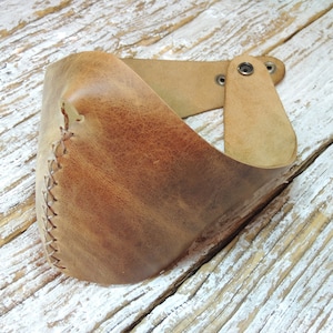 Leather Face Mask For Motorcycles / Leather Motorcycle Face Mask / Leather Half Face Biker Mask / Wind Protection Mask