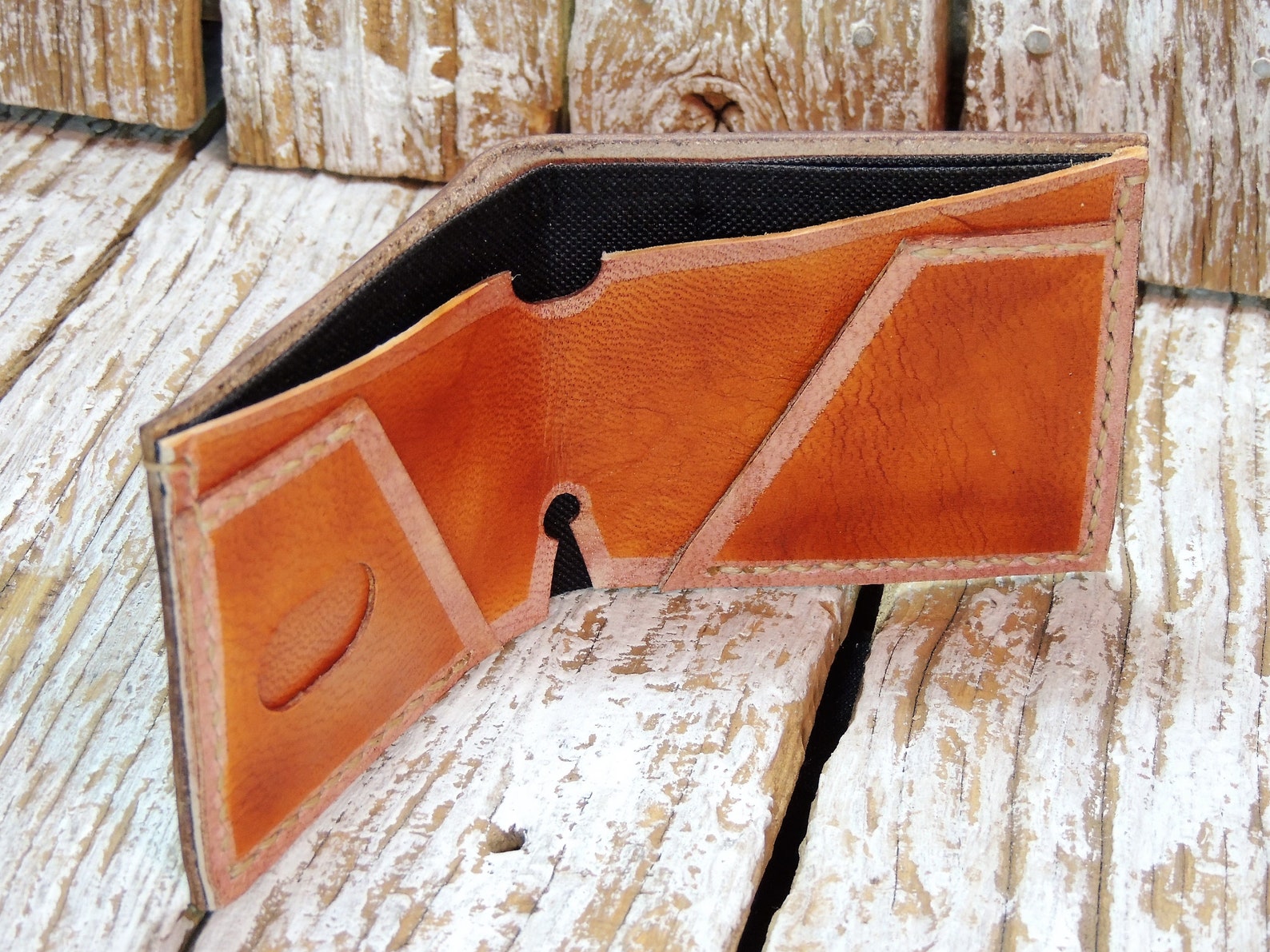 Handtooled Leather Wallet / Handmade Leather Wallet / Etsy