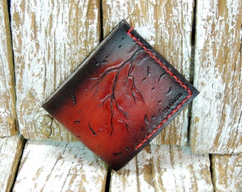Hand-tooled Leather Wallet / Handmade Leather Wallet / Men's Leather Wallet / Hand-carved Leather Wallet