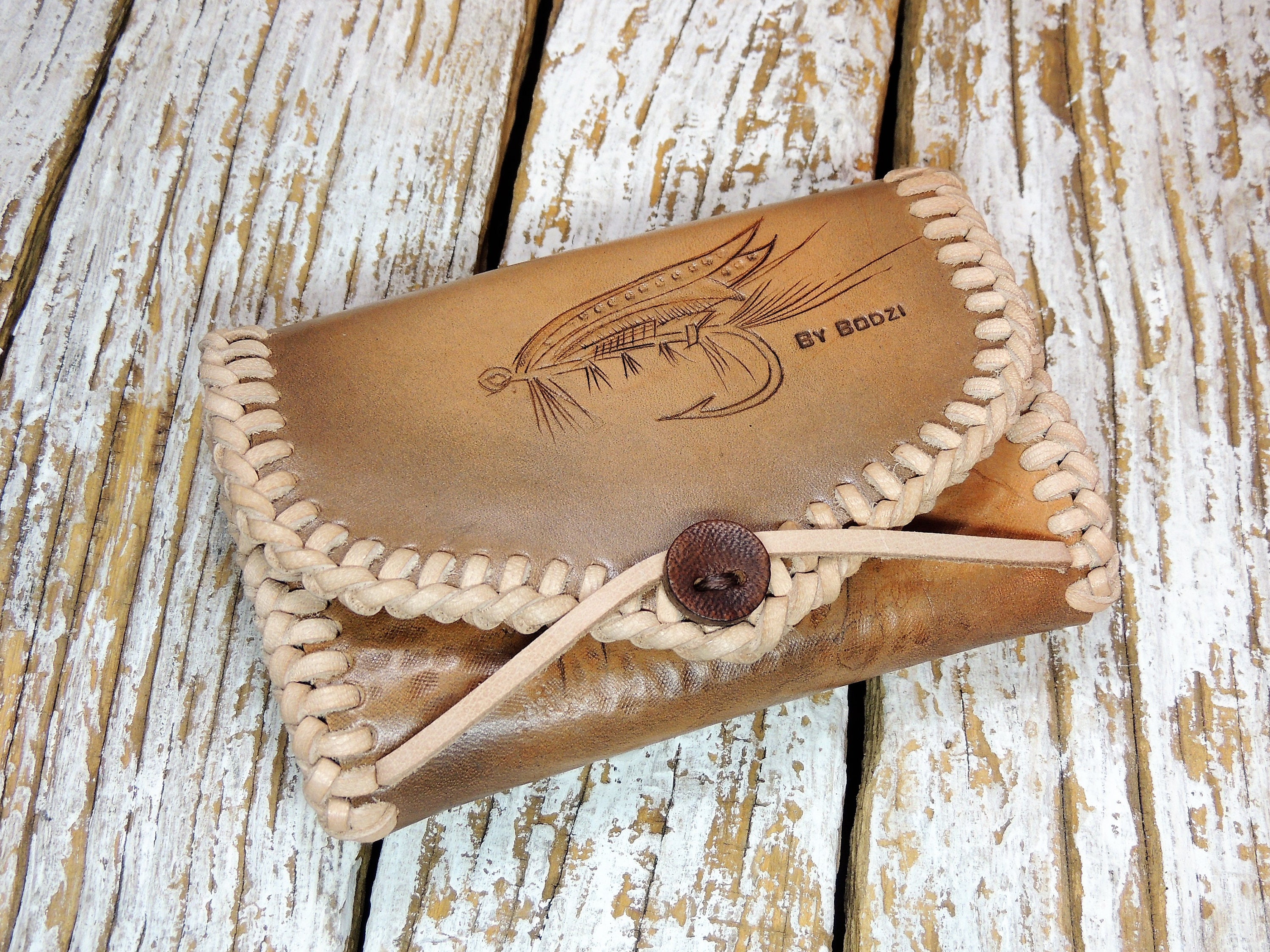 Fly Fishing Wallet / Leather Wallet For Flies / Leather Fly Etsy