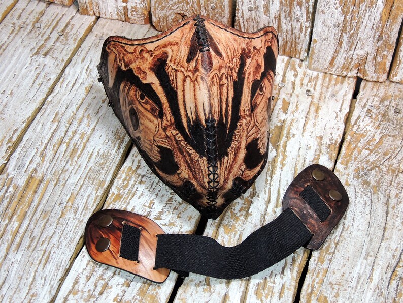 Leather Face Mask for Motorcycles / Leather Motorcycle Face Etsy