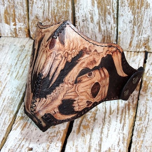 Leather Face Mask For Motorcycles / Leather Motorcycle Face Mask / Leather Half Face Biker Mask / Wind Protection Mask