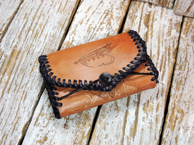 Fly Fishing Wallet / Leather Wallet for Flies / Leather Fly Etsy
