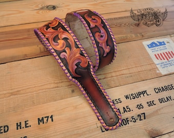 Carved Leather Strap