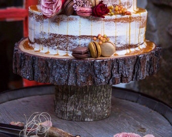wood cake stand etsy