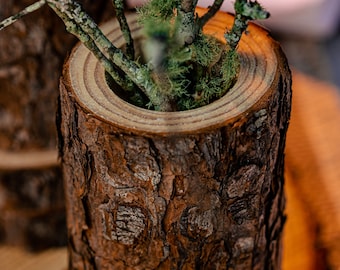 Wood Log Centerpieces