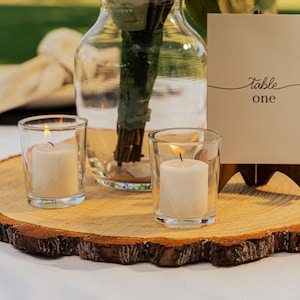 Juego de rodajas de madera para centros de mesa • Centros de mesa para bodas • Centros de mesa para baby shower • Decoración de mesas • Centros de mesa rústicos para fiestas y eventos imagen 9