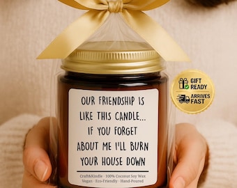 Funny Friendship Candle Gift • Best Friend Gift • BFF Gift • Long Distance Gift • Funny Candle • Gag Gift • Premium Coconut Soy Candle