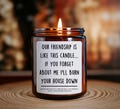 Christmas Gift for Friend! Funny Candle Gift, Friend Birthday Gift, BFF Gift, Gag Gift, Housewarming Gift Our Friendship is Like This Candle