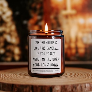 Our Friendship is Like This Candle Funny Candle Gift, Friendship Candle Gift for Friends, Funny Friend Gift, BFF Gift, Gift for Bestie image 4