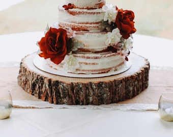 Wood Slice Cake Stand! Wedding cake stand, rustic wedding decor, wood log cake stand, cake base, cake holder, smash cake stand!