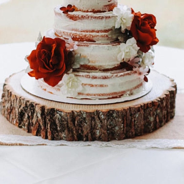 Wood Slice Cake Stand! Wedding cake stand, rustic wedding decor, wood log cake stand, cake base, cake holder, smash cake stand!