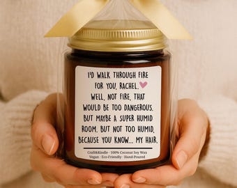 Funny Candle for Friend, Christmas Gift for Sister, Best Friend Christmas Gift, Personalized Gift, Birthday Gift, Walk Through Fire