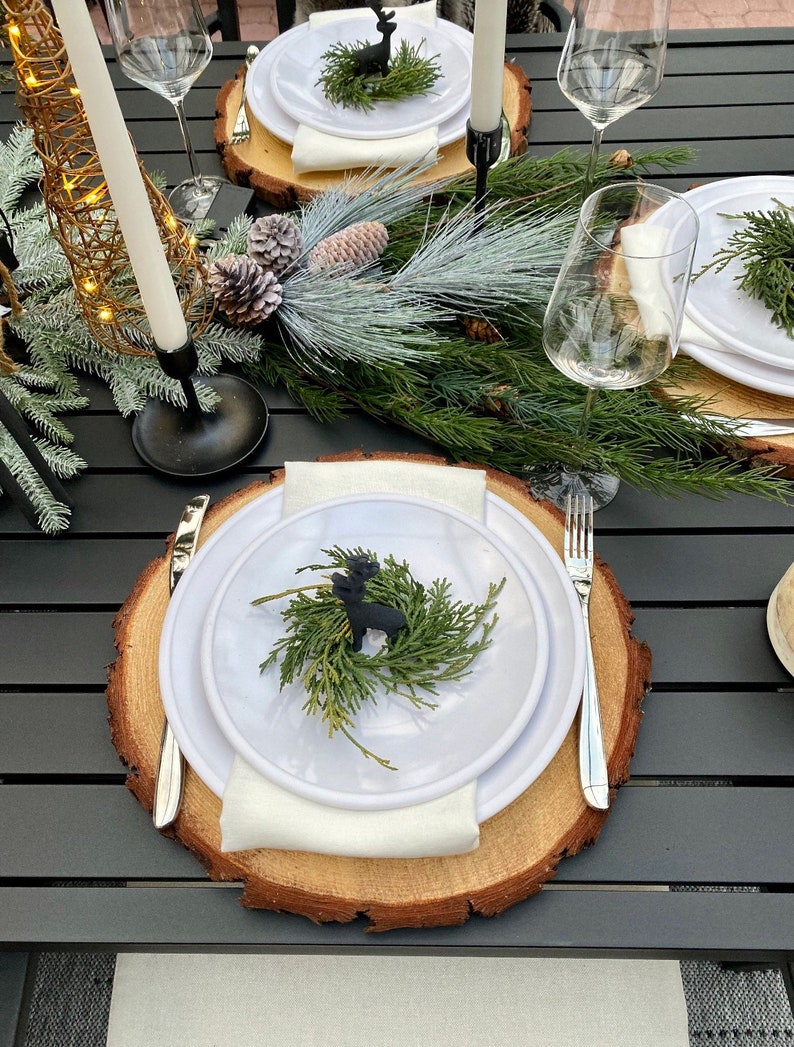 Set of 20 13 inch rustic table chargers wood chargers wood Etsy