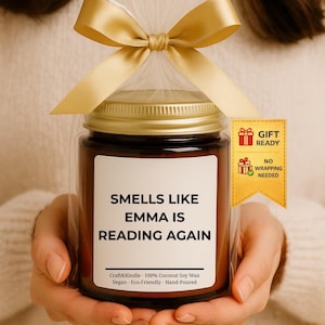 Personalized Candle Gift for Readers • Reader Gift • Book Lover Gift • Book Lover Candle • Premium Coconut Soy Candle
