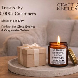 Funny Friendship Candle Gift • Best Friend Gift • BFF Gift • Long Distance Gift • Funny Candle • Gag Gift • Premium Coconut Soy Candle image 3