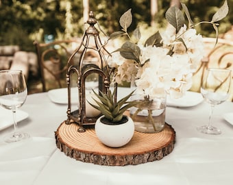 Lot de 12 tranches de bois pour centres de table de mariage ! Déco de mariage rustique, décoration de mariage dans une ferme, décoration de mariage champêtre, décoration de mariage dans une grange !