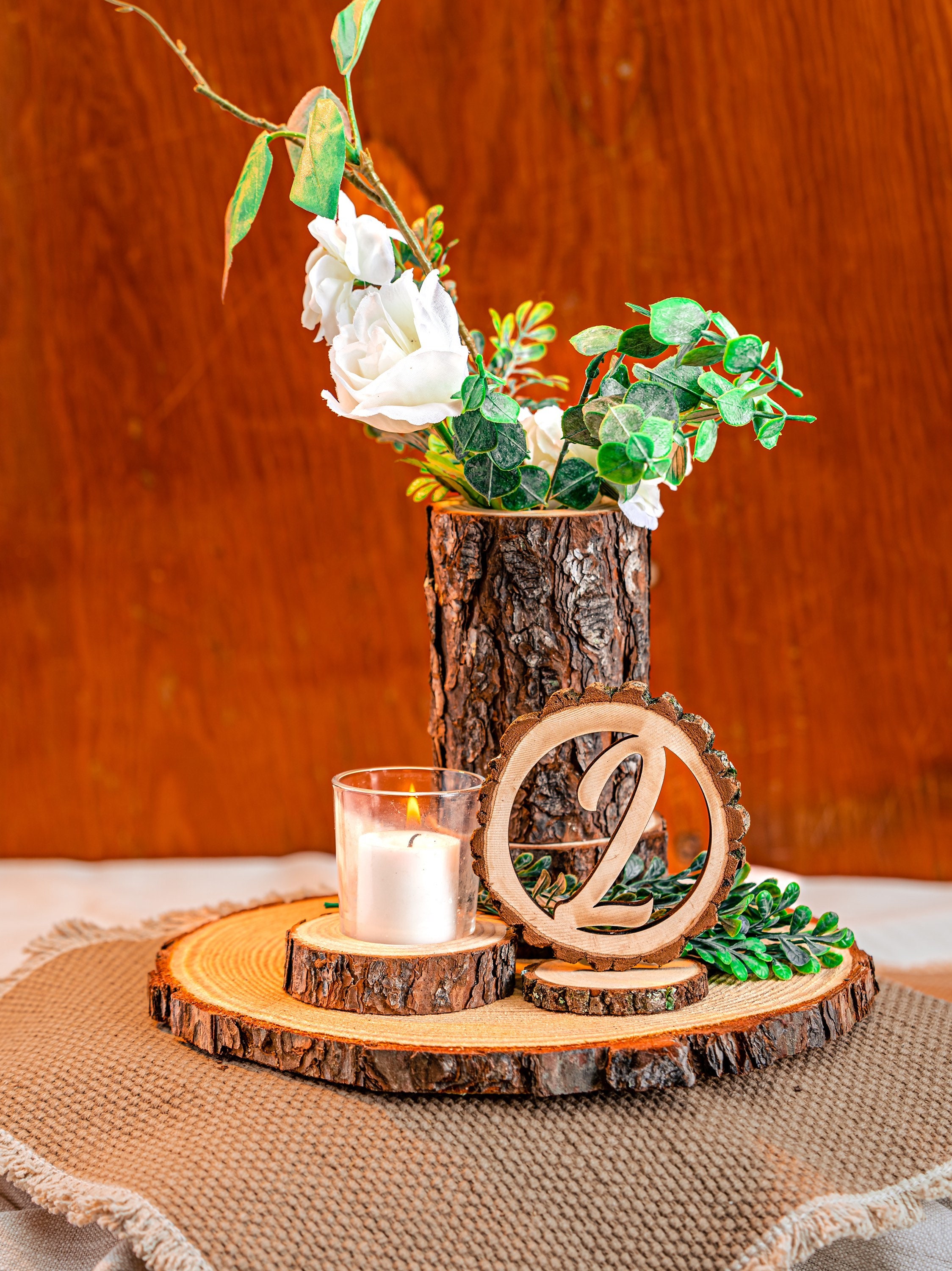 Set of 12 Wood Slices for Wedding Centerpieces Rustic Wedding Etsy