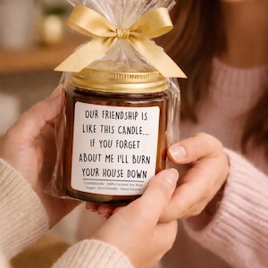 Funny Friendship Candle Gift • Best Friend Gift • BFF Gift • Long Distance Gift • Funny Candle • Gag Gift • Premium Coconut Soy Candle image 4