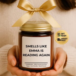 Personalized Candle Gift for Readers • Reader Gift • Book Lover Gift • Book Lover Candle • Premium Coconut Soy Candle