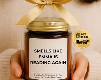 Personalized Candle Gift for Readers • Reader Gift • Book Lover Gift • Book Lover Candle • Premium Coconut Soy Candle