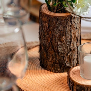 Set of 10-11 inch wood slices, wood slabs, wood slice centerpieces, wood slab centerpieces, wood slice centerpieces, rustic wedding decor image 3