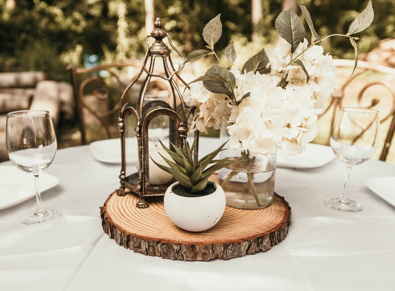 Fully Dry Wood Slices Rustic Wedding Centerpieces Rustic Etsy