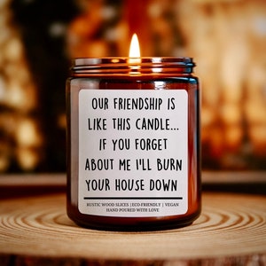 Our Friendship is Like This Candle Funny Candle Gift, Friendship Candle Gift for Friends, Funny Friend Gift, BFF Gift, Gift for Bestie image 1