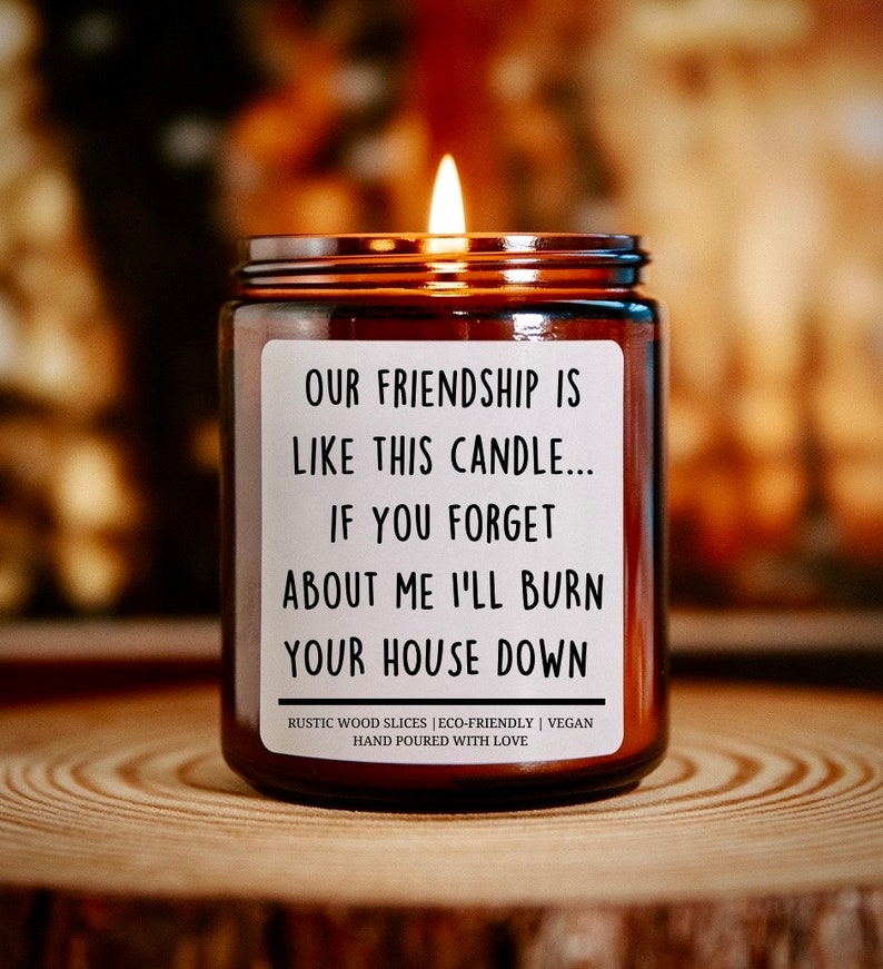 Our Friendship is Like This Candle Funny Candle Gift, Friendship Candle Gift for Friends, Funny Friend Gift, BFF Gift, Gift for Bestie image 1