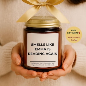 Personalized Candle Gift for Readers • Reader Gift • Book Lover Gift • Book Lover Candle • Premium Coconut Soy Candle