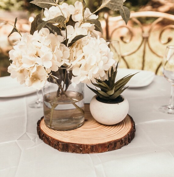 set of 12 10 inch tree slices for centerpieces tree slices etsy