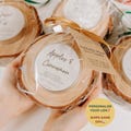 Gift Wrapped Wood Slice Candle Favors • Bulk Christmas Gifts • Corporate Gifts • Party and Holiday Favors • Personalized Christmas Gifts product logo