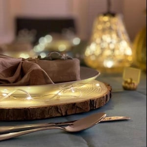 Juego de rodajas de madera para centros de mesa • Centros de mesa para bodas • Centros de mesa para baby shower • Decoración de mesas • Centros de mesa rústicos para fiestas y eventos imagen 11