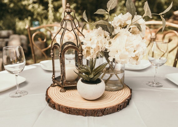 Wood Centerpieces Perfect for Rustic Wedding Theme