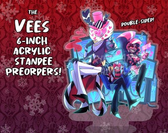 Hazbin Hotel Vees Standees LARGE SIZE - Double Sided Acrylic (made