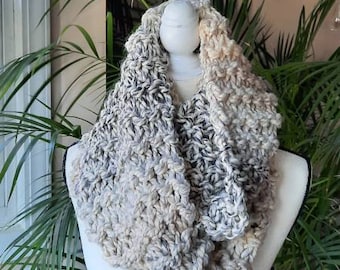Chunky Knitted Infinity Scarf