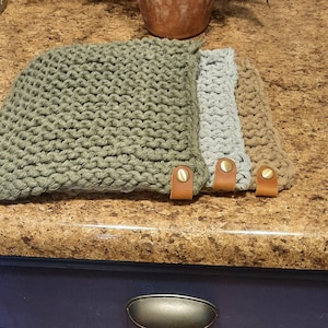 Chunky Macrame Cord Trivets, 100% Cotton Knitted Hot Pads