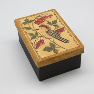 Woodpecker on Bleeding Heart Vine- Small Paper Mache Box