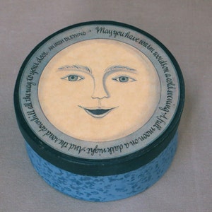 Blue Moon Paper Mache Storage Gift Box image 3