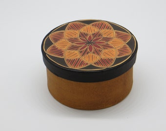 Geometric Star-Burst- Small Decorative Paper Mache Gift Box