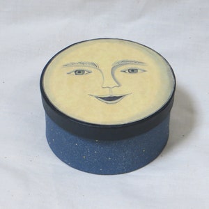 Blue Moon Paper Mache Storage Gift Box image 1