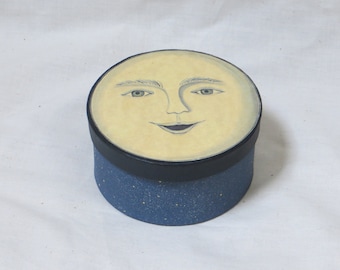 Blue Moon Paper Mache Storage Gift Box