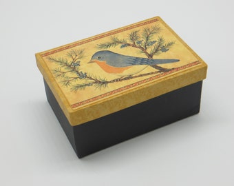 Bluebird Small Paper Mache Storage Gift Box