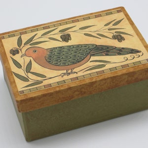 Mourning Dove Small Paper Mache Storage Gift Box image 1