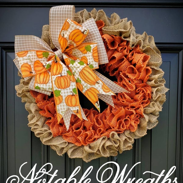 Fall Burlap Wreath Etsy
