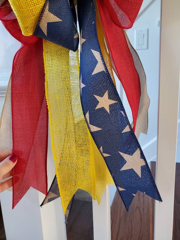 Deployment Bow Deployment Ribbon Patriotic Bow Yellow Etsy
