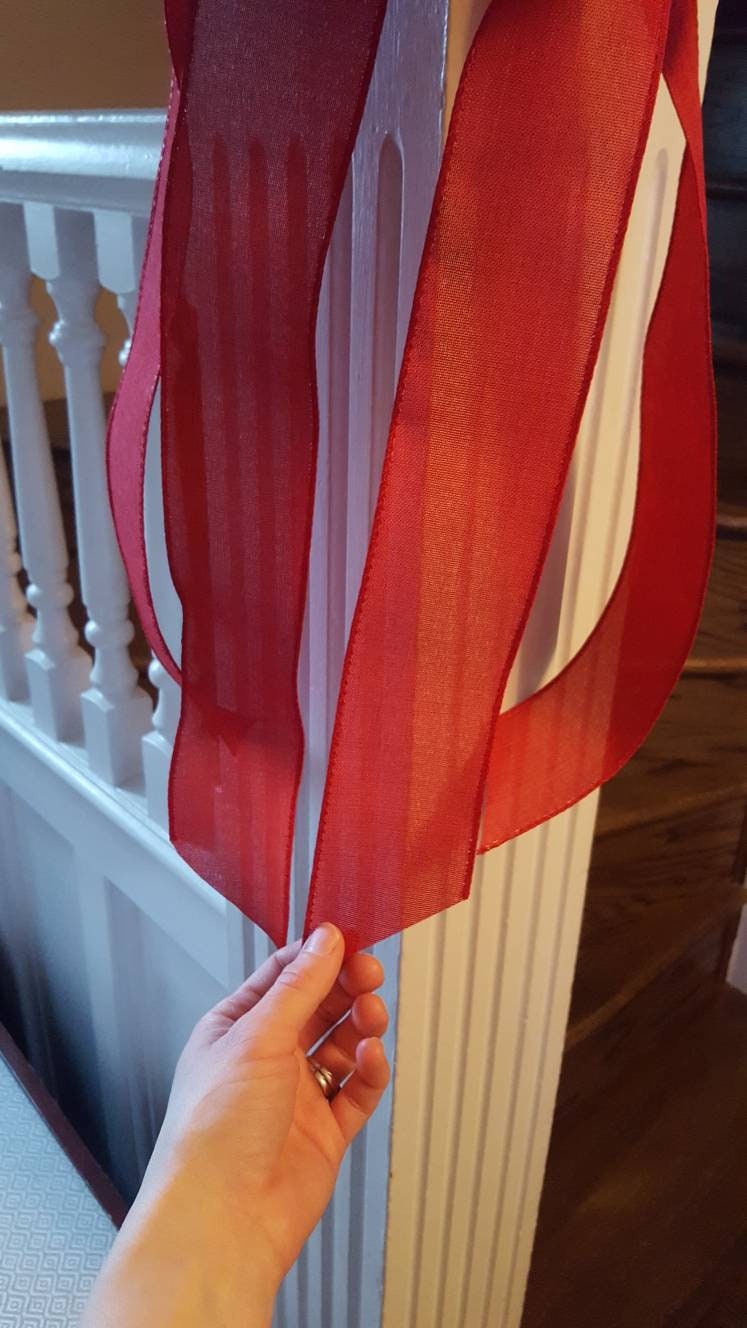 Large Red Tree Topper Bow Red Mailbox Bow Large Bow Loopy Etsy