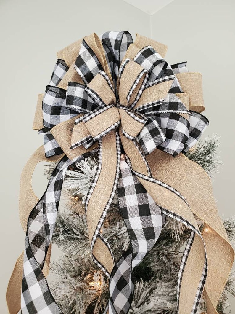 Christmas Tree Topper Bow 52 X 13in Artificial Xmas Tree Topper
